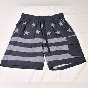 NWOT ! Matix Black and Gray Stars & Strips Shorts